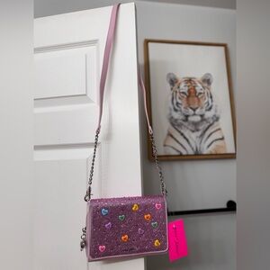 NWT💕V DAY! Betsey Johnson Candy Conversation Heart Crossbody removable strap